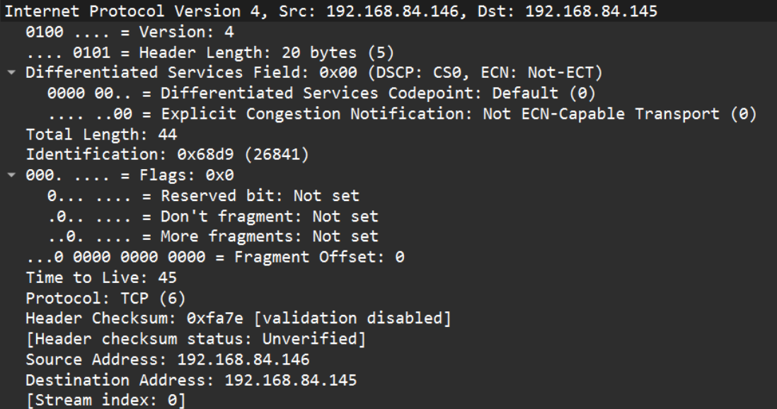 IPv4 Başlık ve Parçalanma Detayları